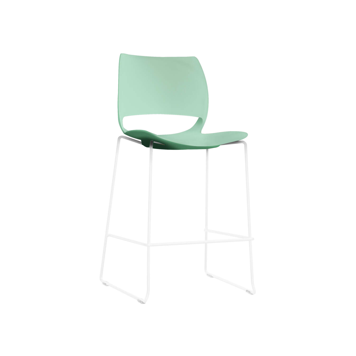 Vogue Stool Whiteframe Green