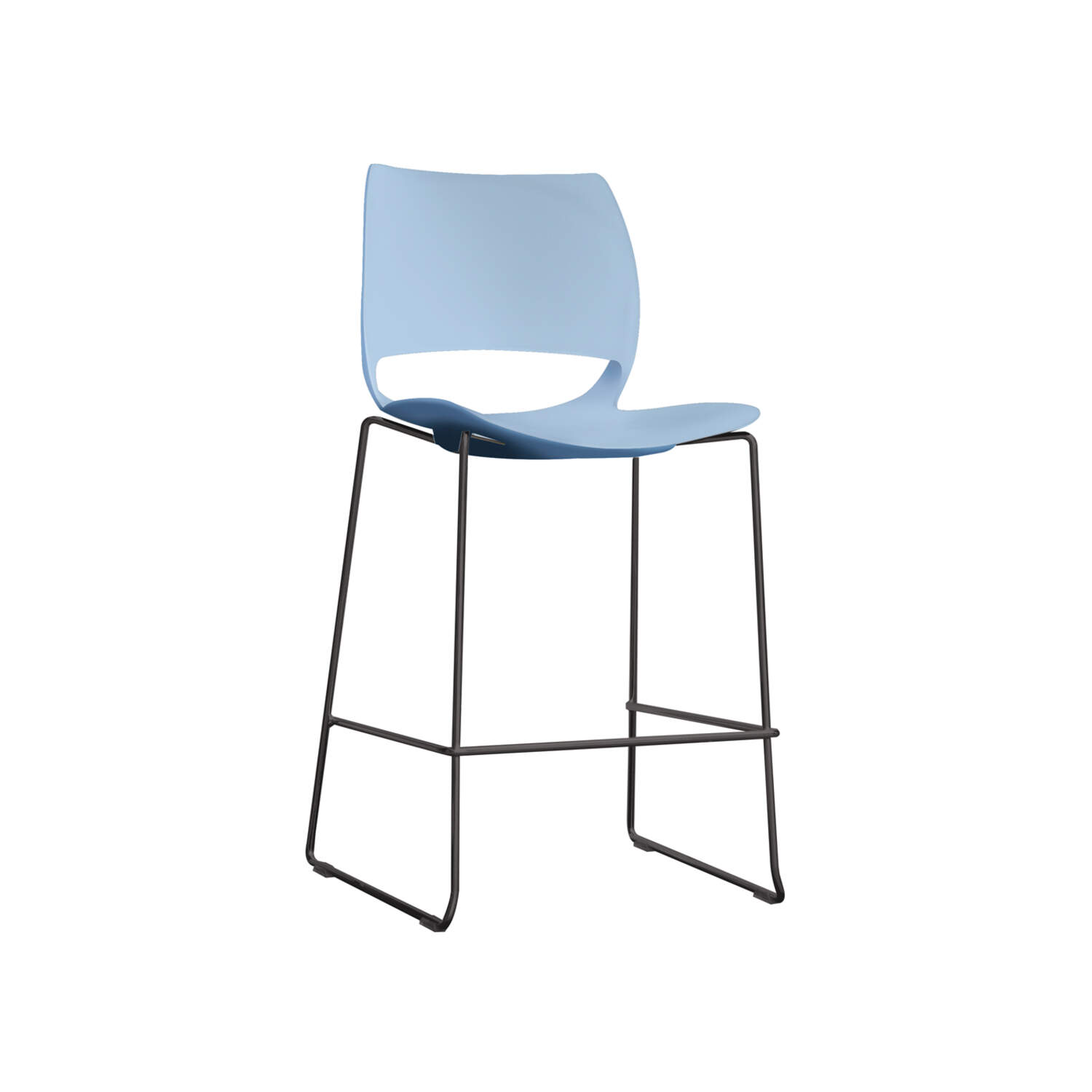 Vogue Stool Blackframe Blue