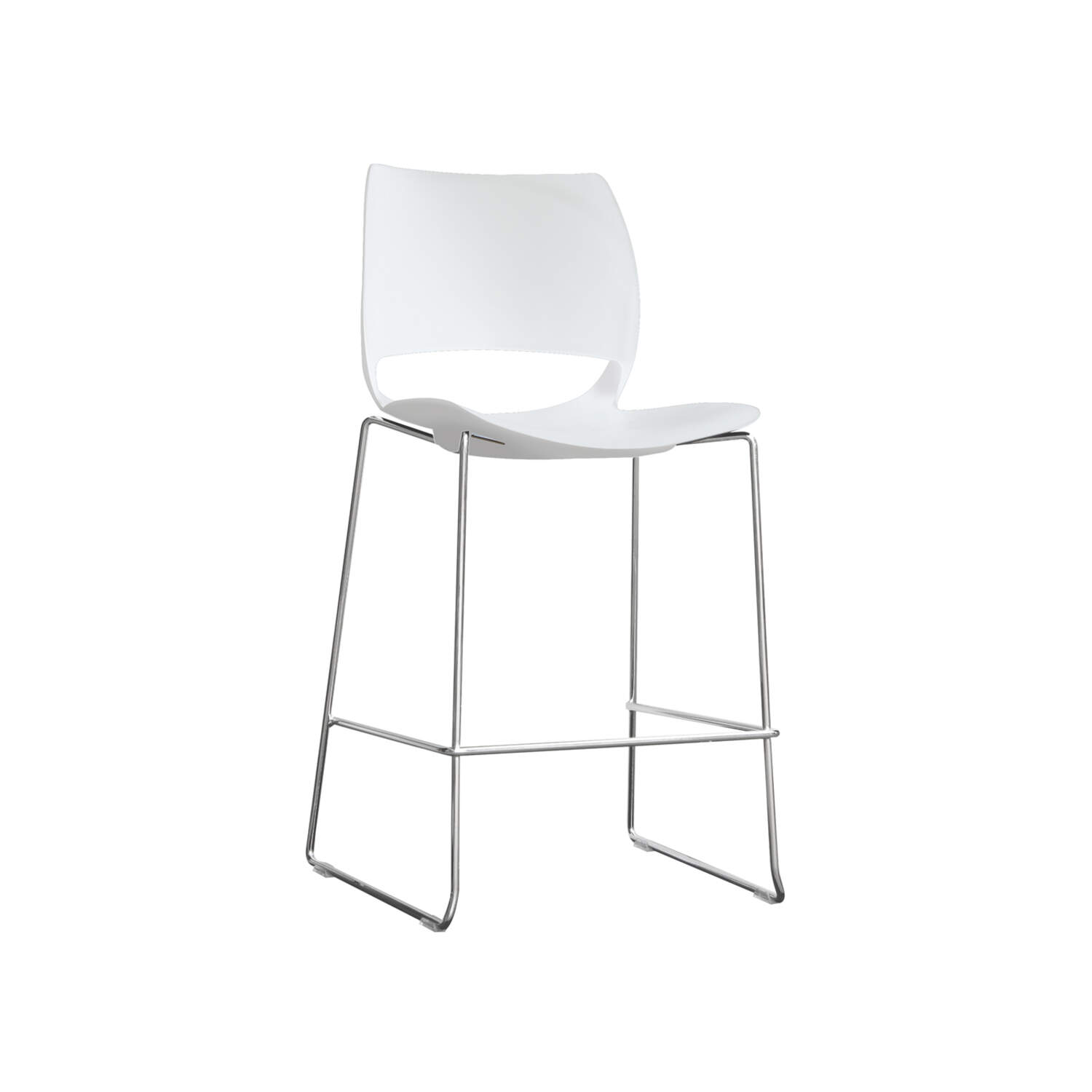 Vogue Stool Chrome White