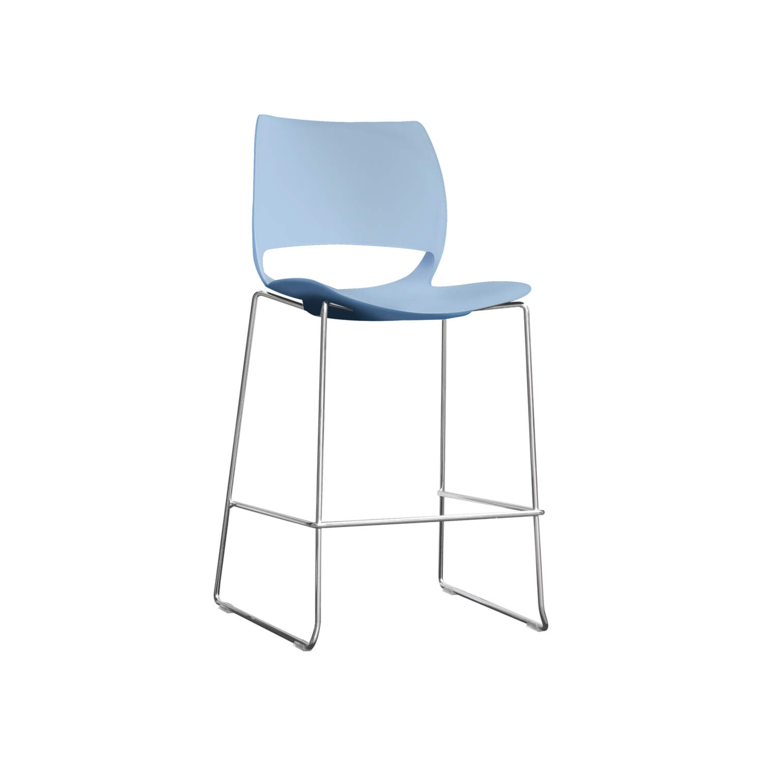 Vogue Stool Chrome Blue