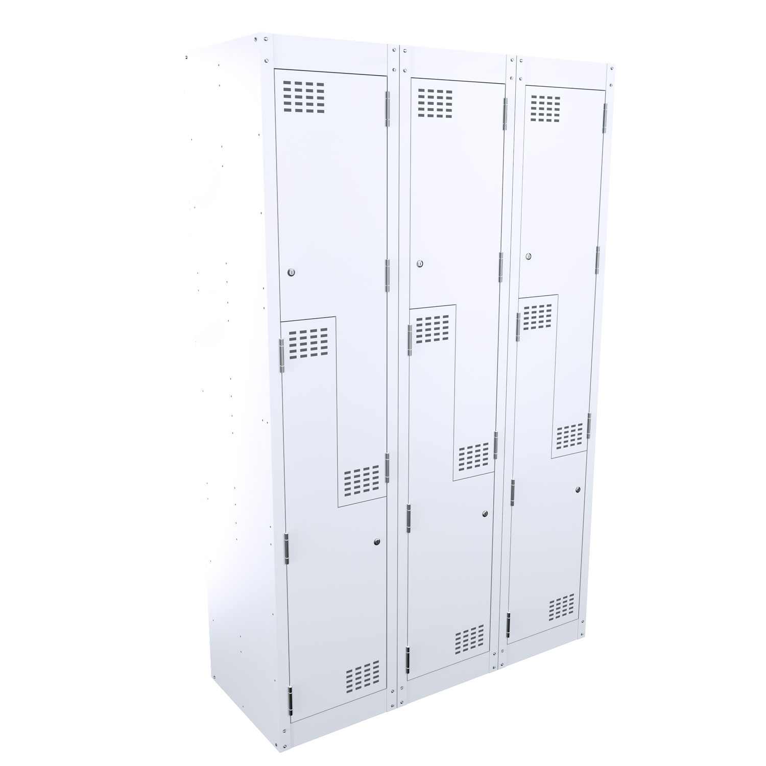 Hi Res 3 Lockers 2 Step Doors 375X450x1800