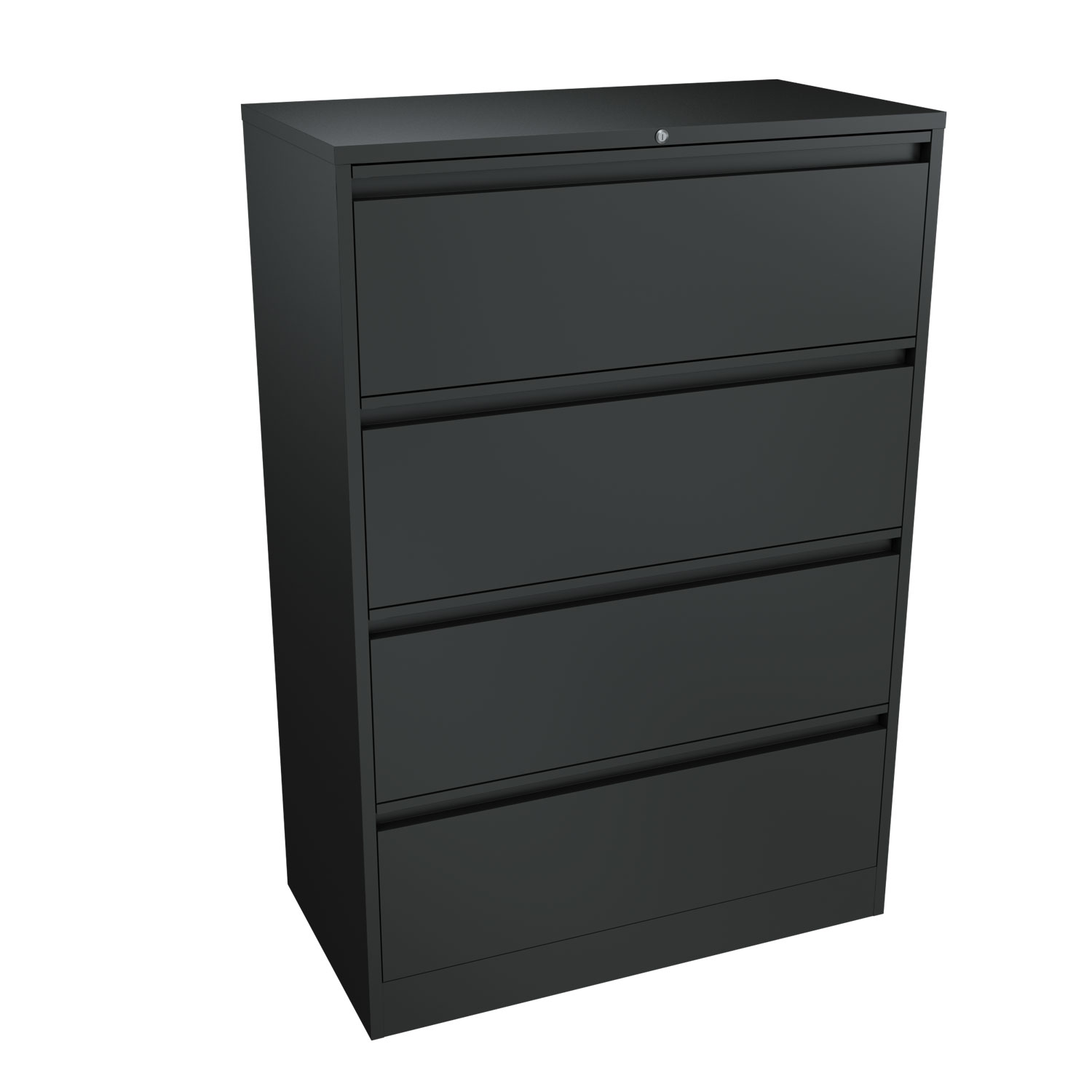 Lateral Filling Cabinet 4 Drawers Charcoal
