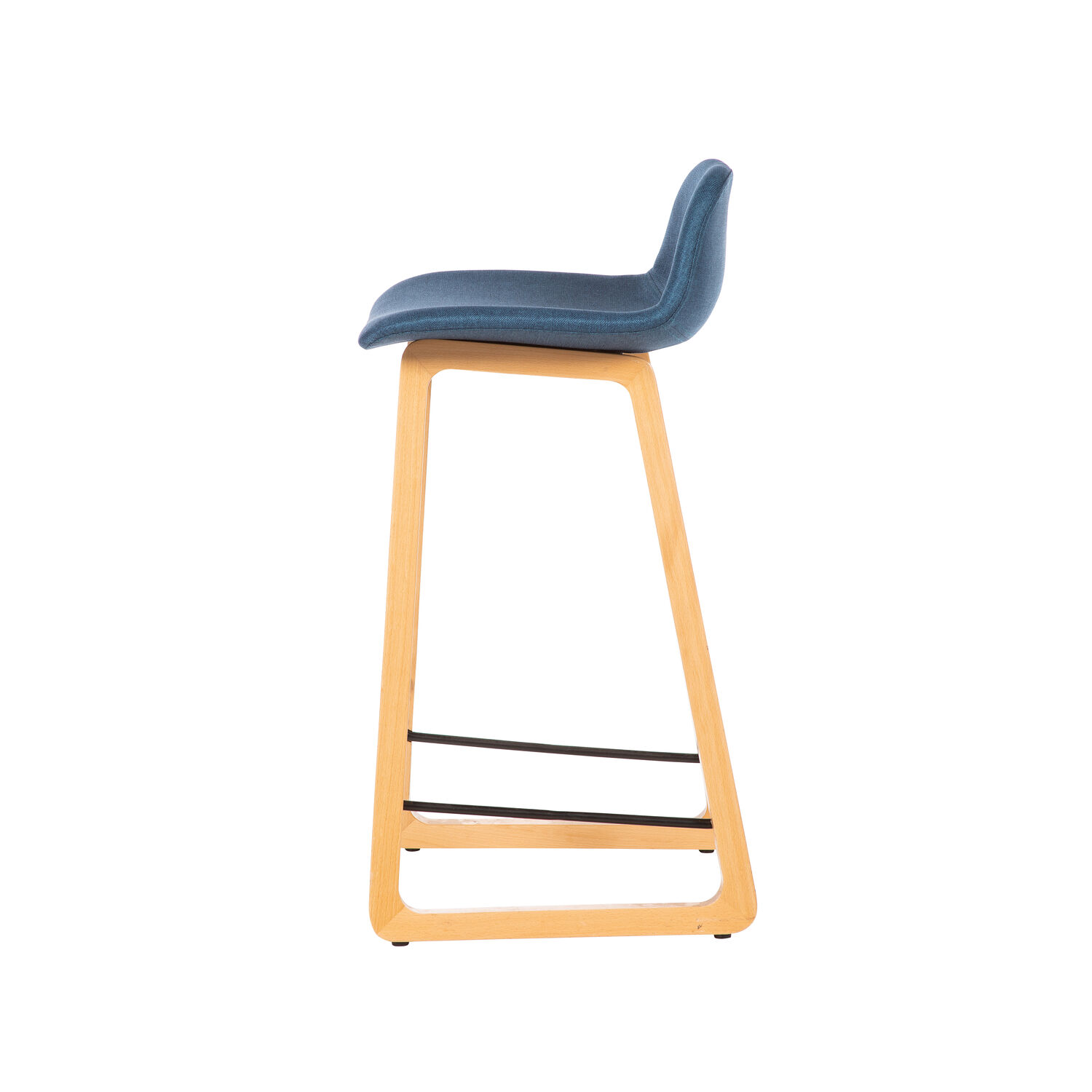 Arc Stool Upholstered Timber Base 3