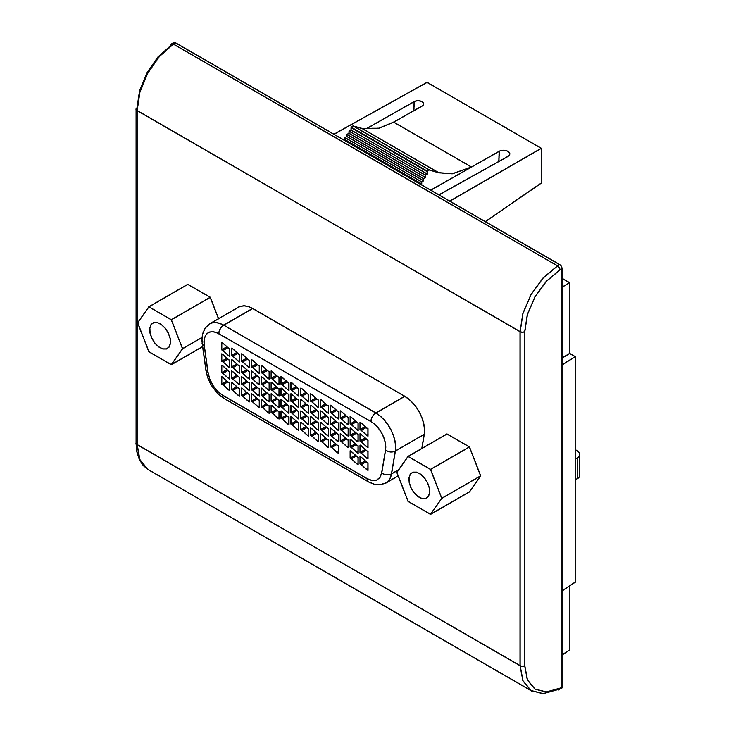 SW18CDV1 – 50Mm Data Tile – FW DVI Female Connector