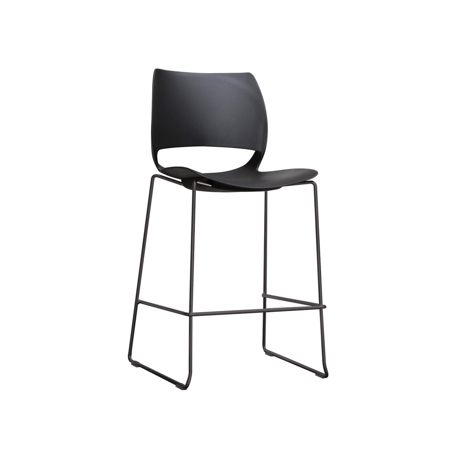 Vogue Stool Blackframe Black