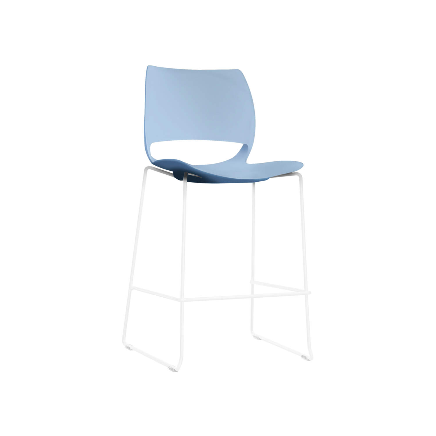 Vogue Stool Whiteframe Blue