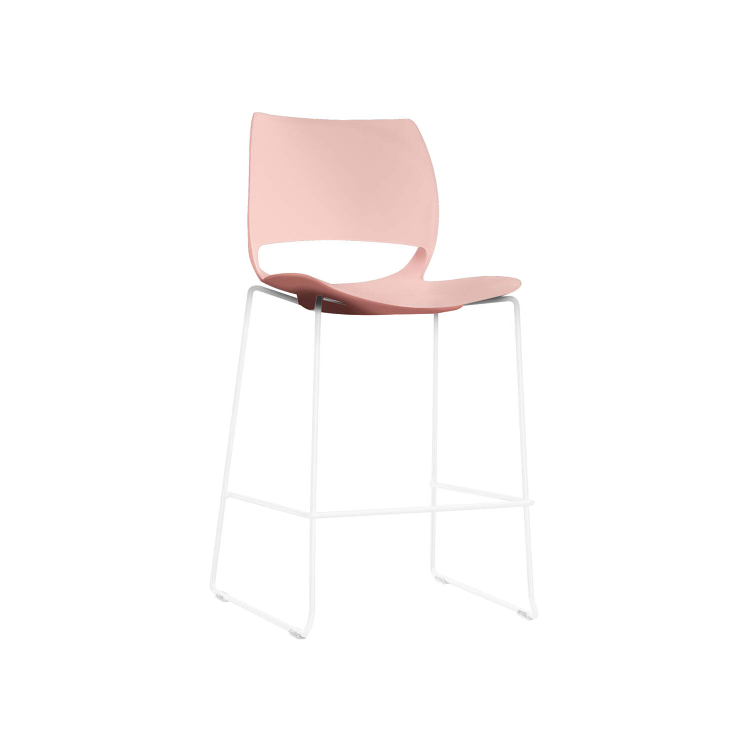 Vogue Stool Whiteframe Pink