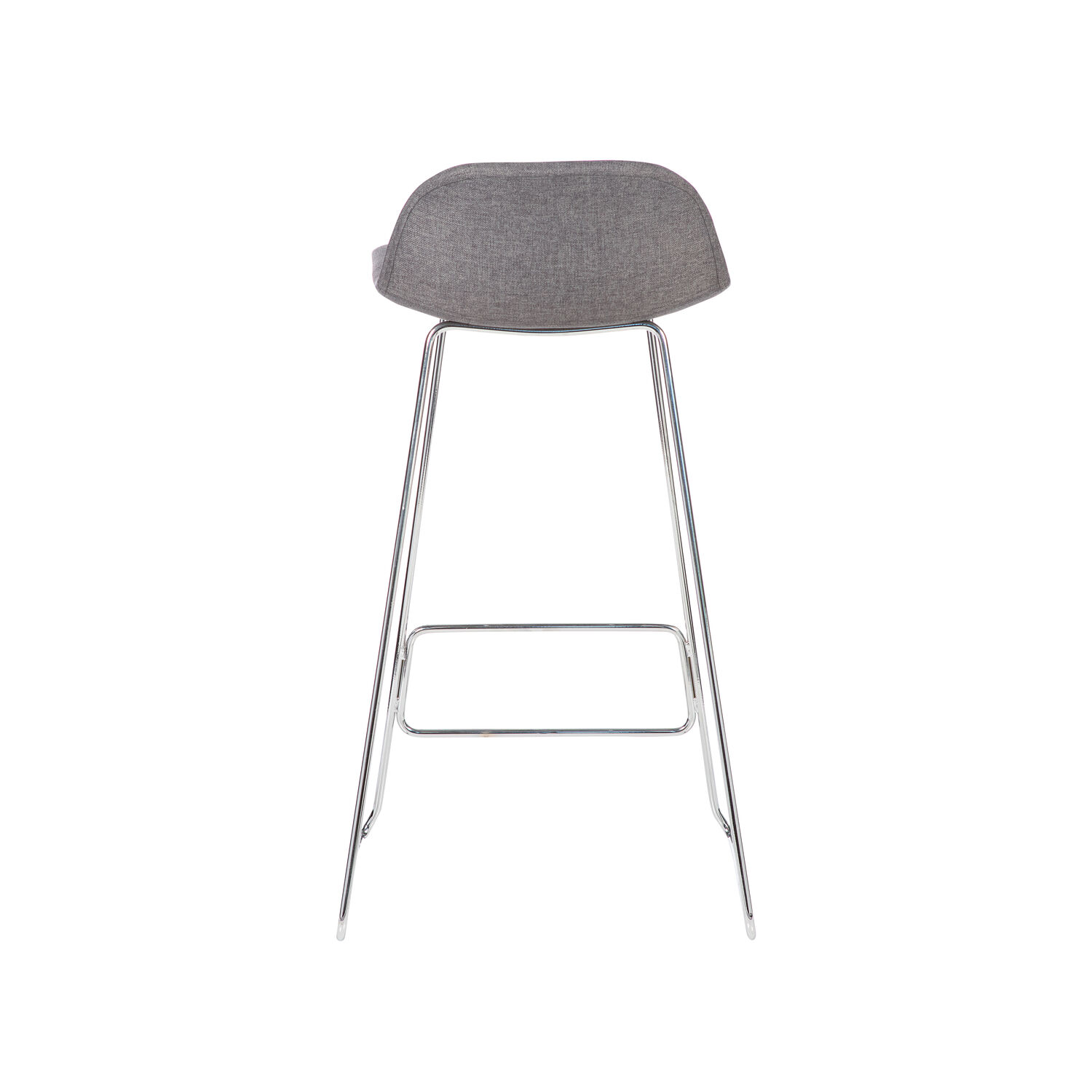 Arc Stool Upholstered Chrome Base 4