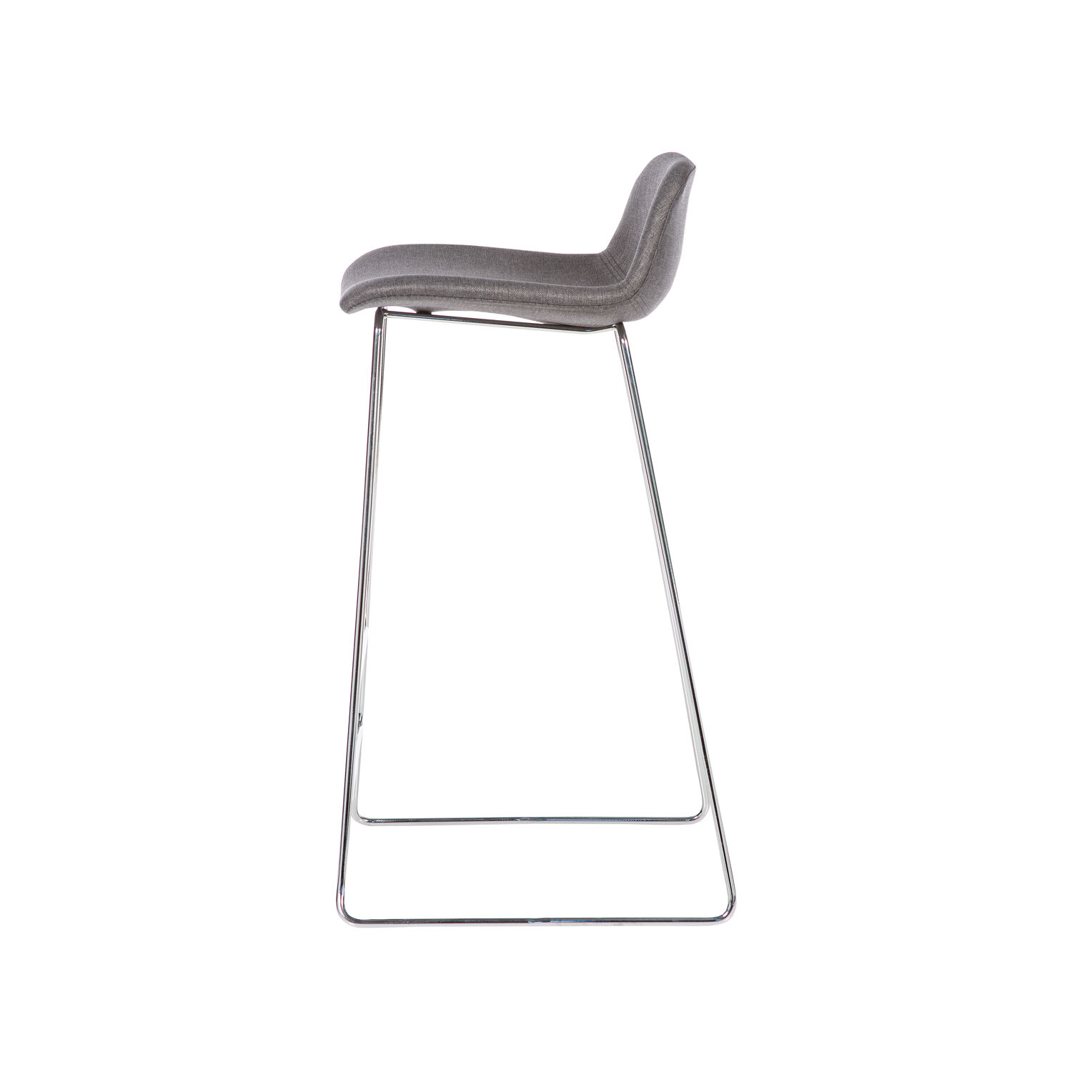 Arc Stool Upholstered Chrome Base 3