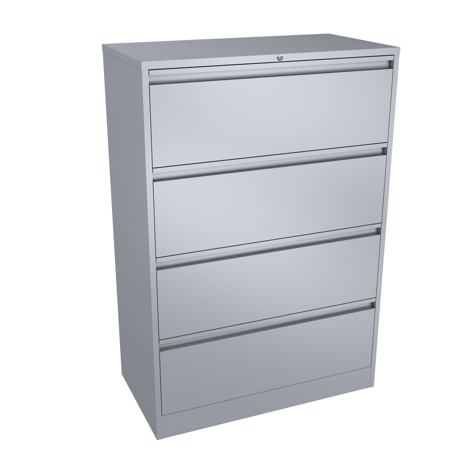 Lateral Filling Cabinet 4 Drawers Grey