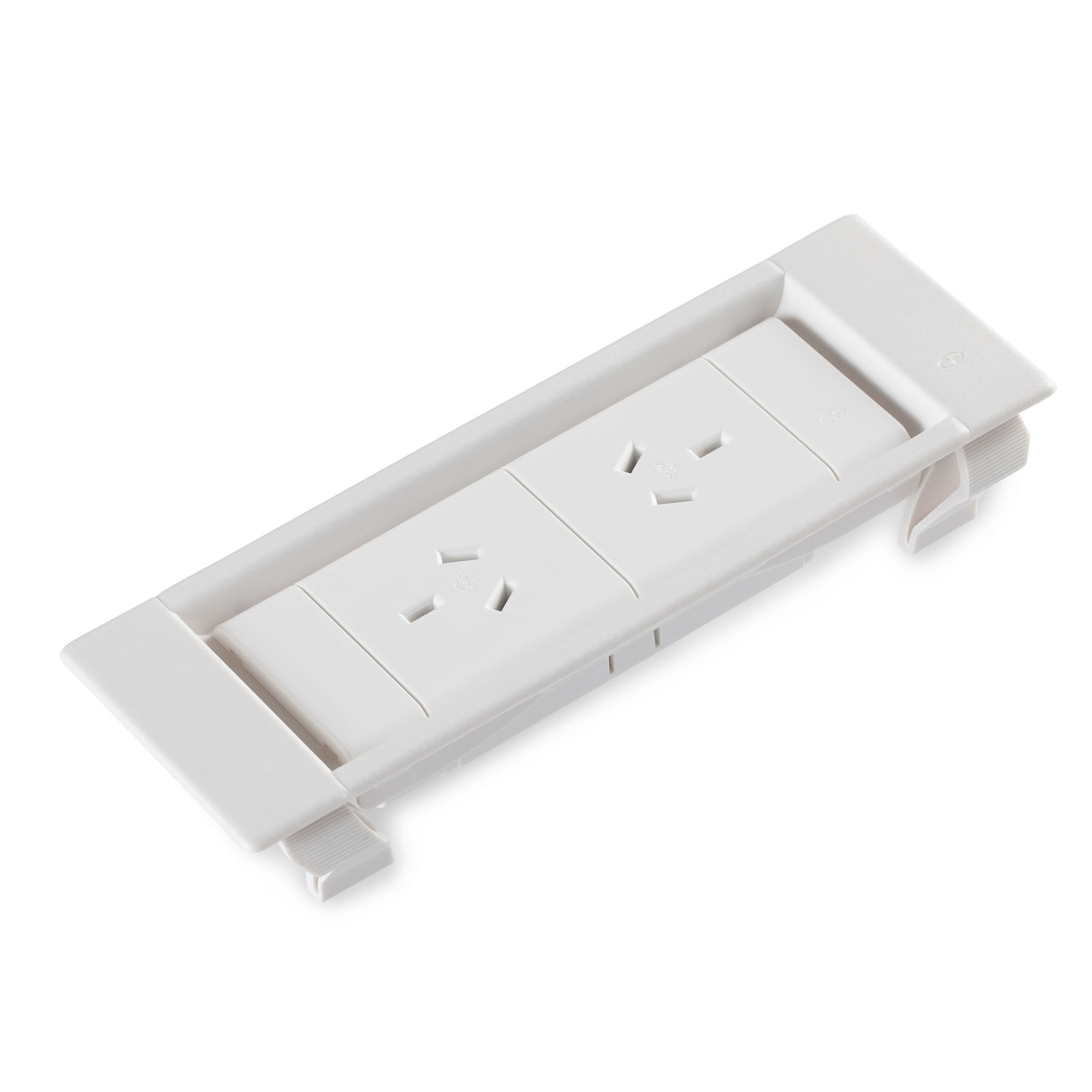 SW1812R – Dual Rotated GPO Mounted In Thick Panel Bracket