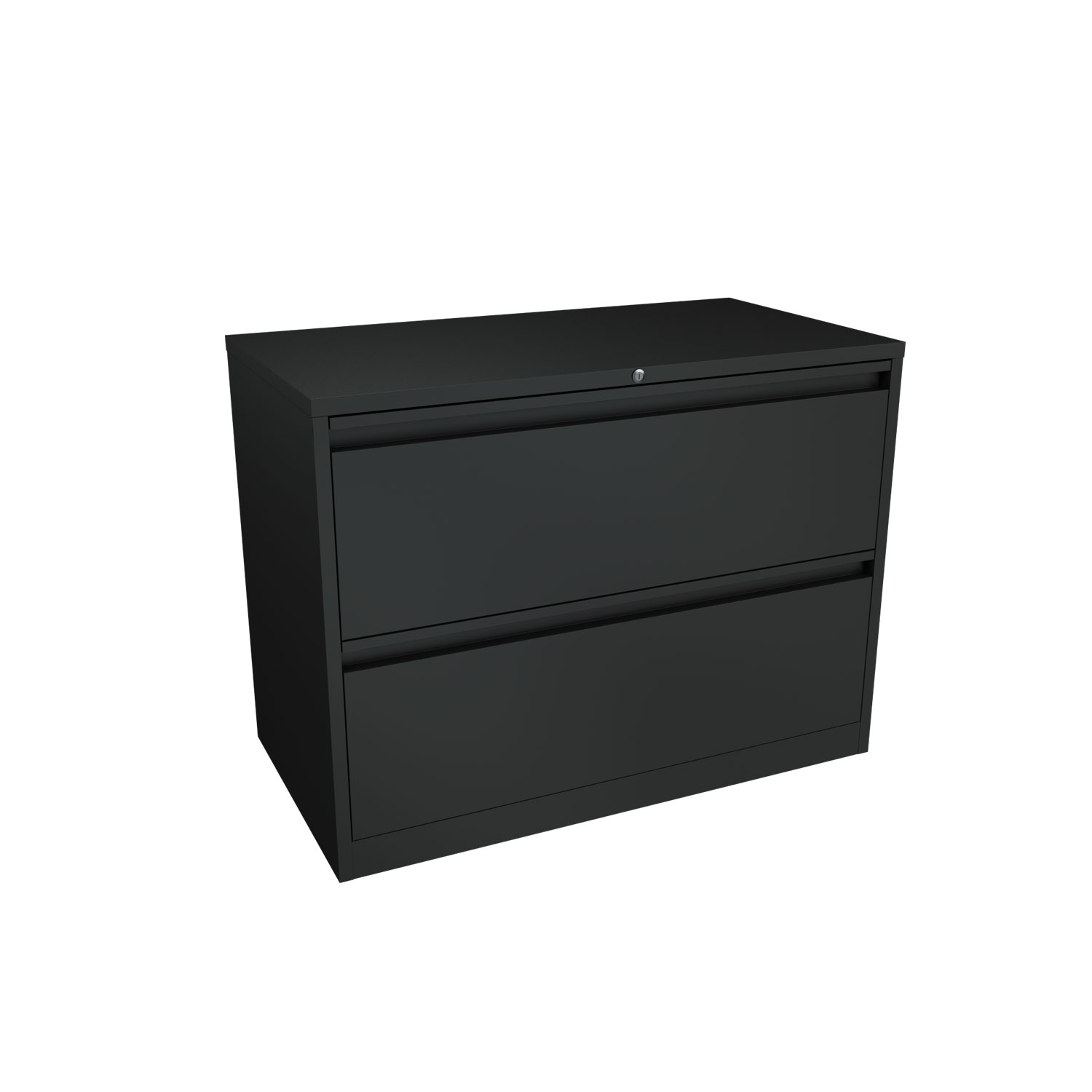 Lateral Filling Cabinet 2 Drawers Charcoal
