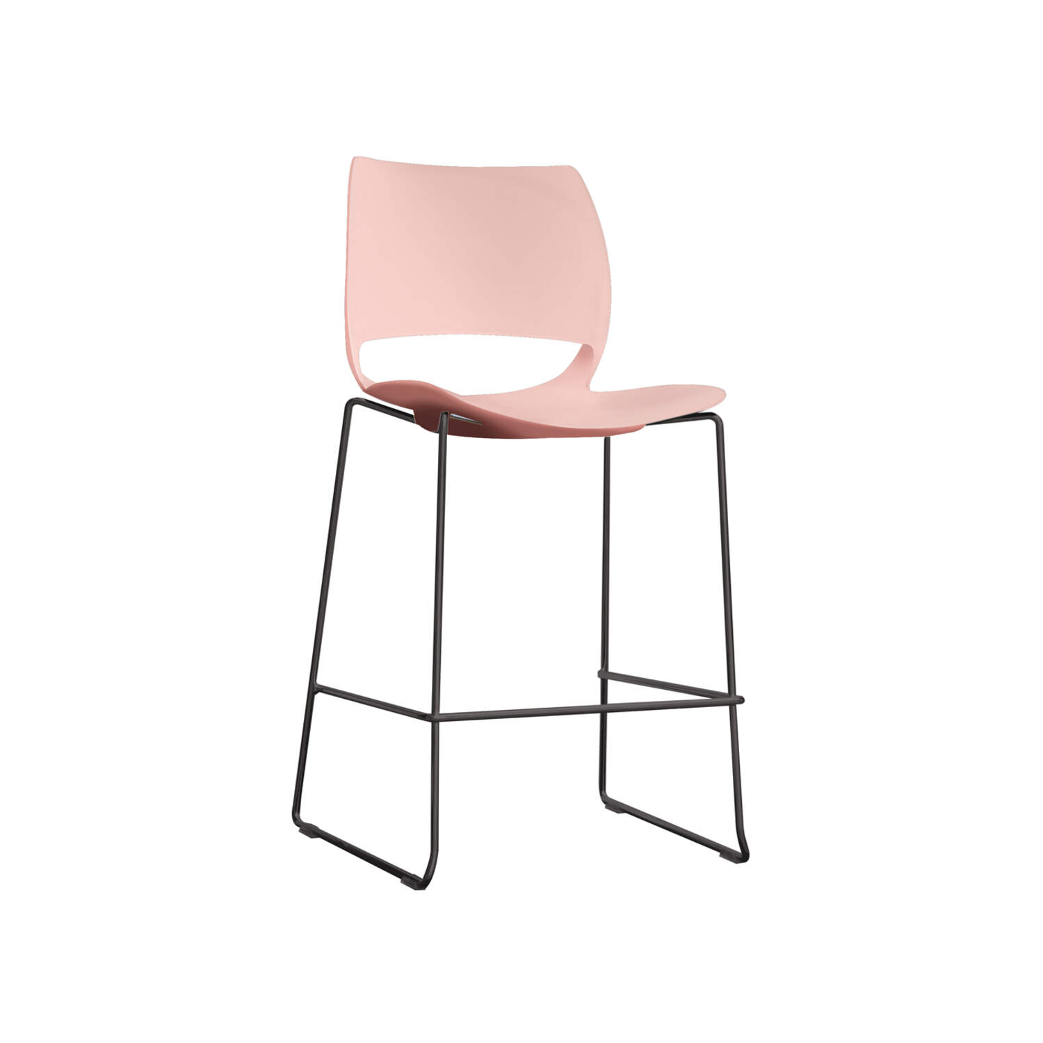 Vogue Stool Blackframe Pink